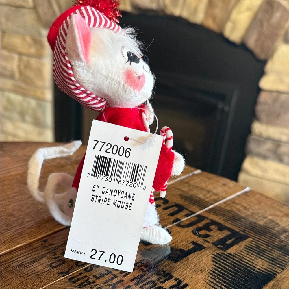 Adorable 2006 Annalee Candy Cane Stripe Mouse